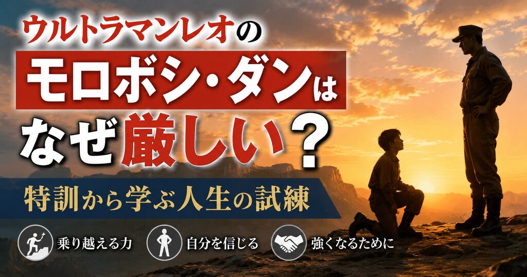 「ウルトラマンレオのモロボシ・ダンはなぜ厳しいのか、特訓から人生の試練を考えるイメージ」