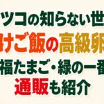 【マツコの知らない世界】卵かけご飯の高級卵2選！お多福たまご・緑の一番星の通販も紹介